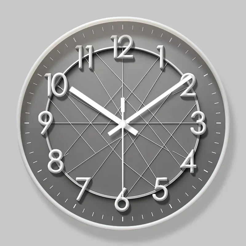 2025 New 10/12/14-inch Geometric Wall Clock Living Room Home Fashion Decoration Creative Bedroom Mute Personality Quartz Clocks