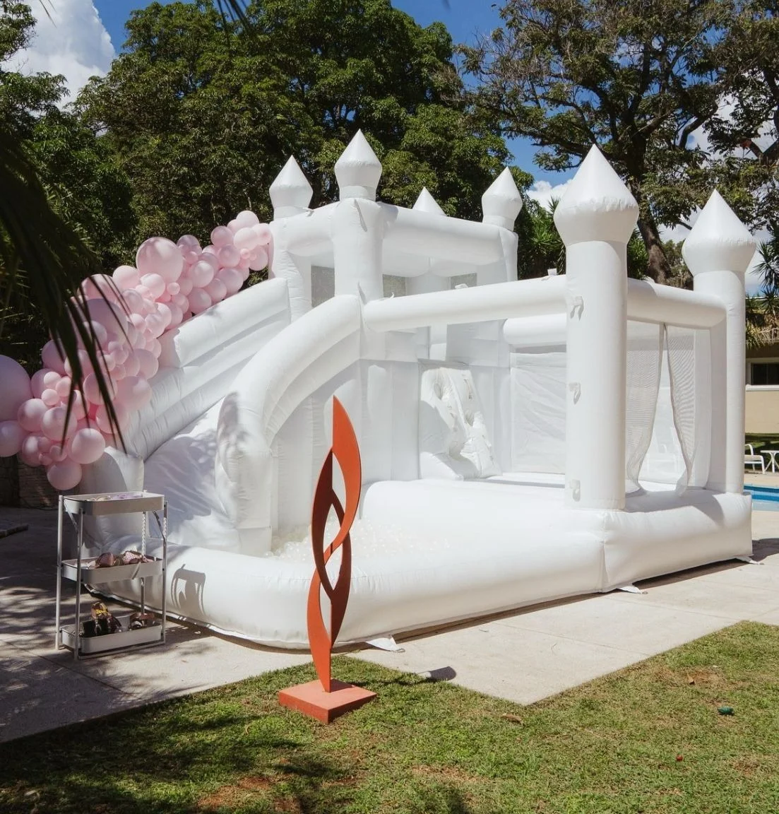 Château gonflable de rebond de vente chaude avec toboggan, ensemble de château de saut intérieur et extérieur avec ventilateur