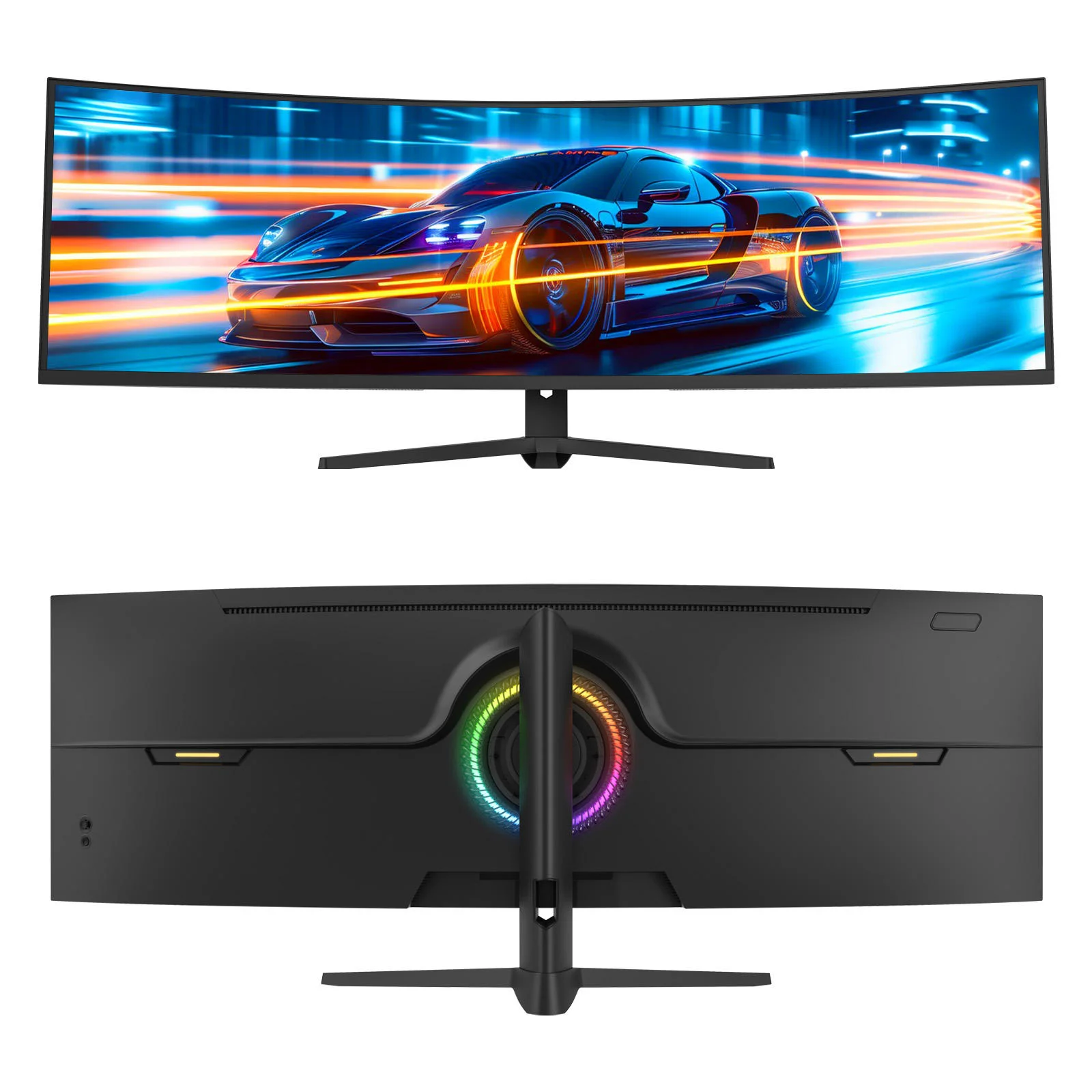 Curved 49-Inch 5K 32:9 Ultrawide 165Hz HDR400 Gaming Monitor for Desktop Use with DP Interface and Split Screen