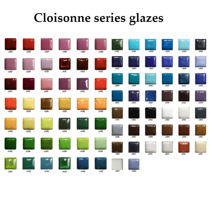 Polvo de Esmalte Colorido para Cloisonné, Polvo de Cobre Opaco para Colorear Cerámica, Botella de 50 Gramos, Materiales para Pintura Artística