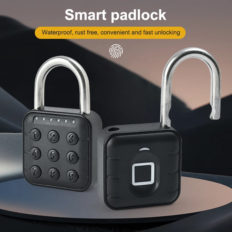 

Senior Smart Biometric Fingerprint Smart Door Lock Keyless Quick Unlock Anti Theft Padlock IP67 Waterproof Home Travel Security