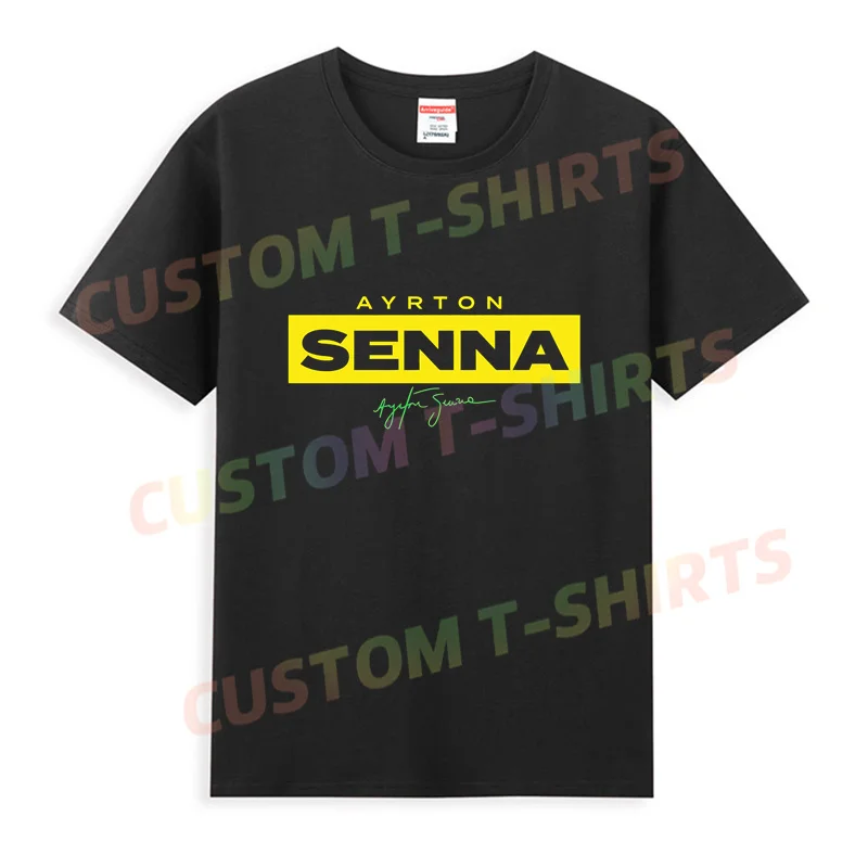 

2024 Hot Sale Summer 100% Cotton Black Senna Logo T Shirt Men Short Sleeves Cool Tee Hip Hop Streetwear T-shirt