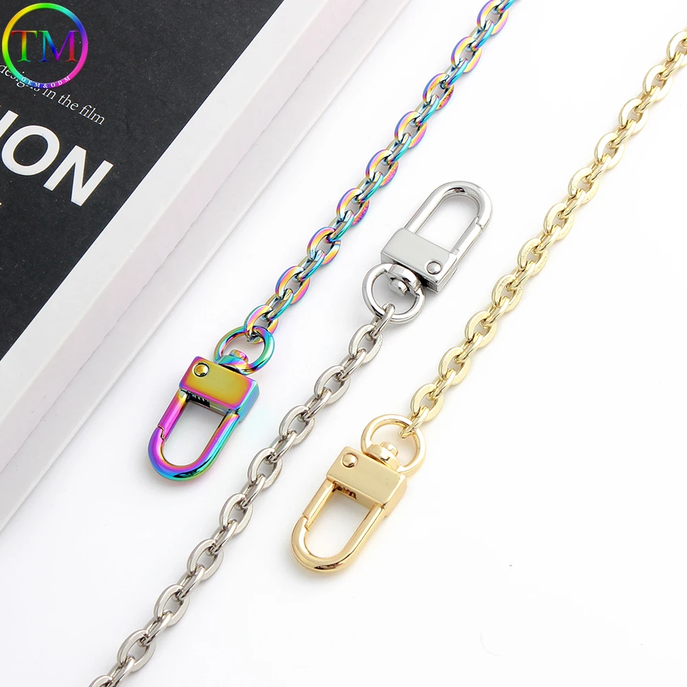 1-5-10Pcs 60/100/120CM 6MM Width Metal Bag Chain Strap Iron Chain For Women Bag Crossbody Shoulder Handle Wrap Chain Accessory