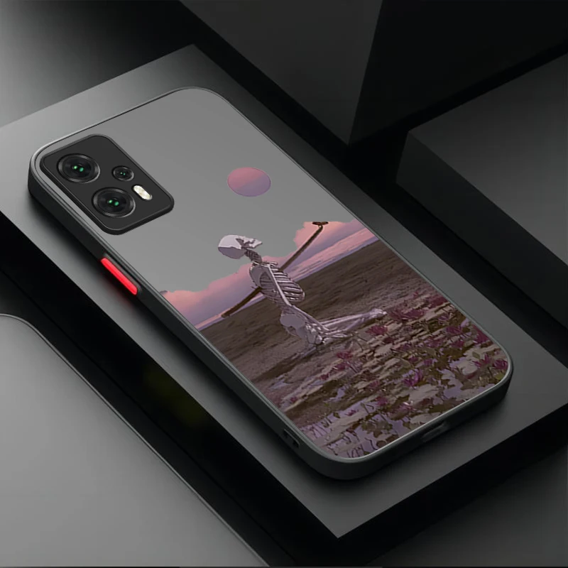 رومانسية الحب القلب الغروب الجمجمة قضية الهاتف ل Xiaomi 14T 13T 12T 11T 10T 9T برو Mi 14 13 12 10 11 لايت 5G NE غطاء مقاوم للصدمات