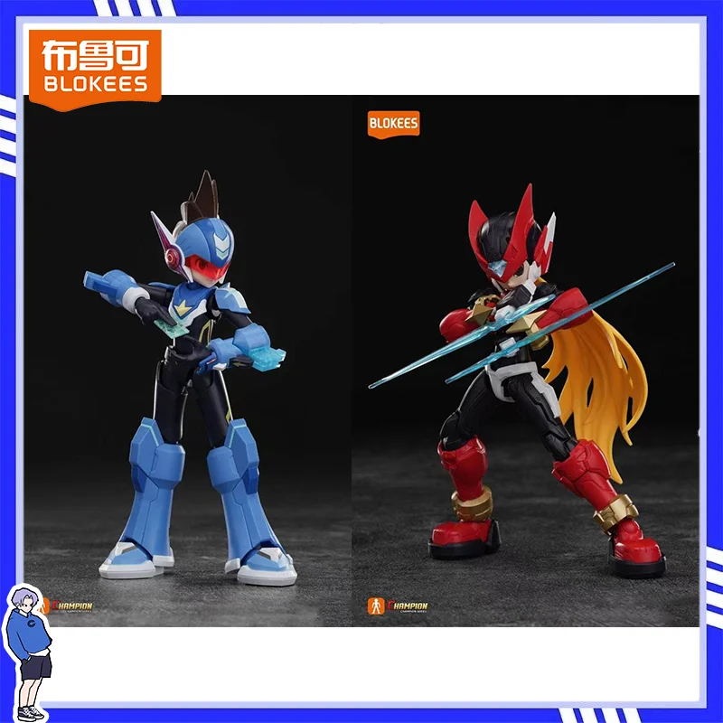 In Stock Blokees Mega Man Champion Class Zero Shooting Star Assembled Model Action Figures