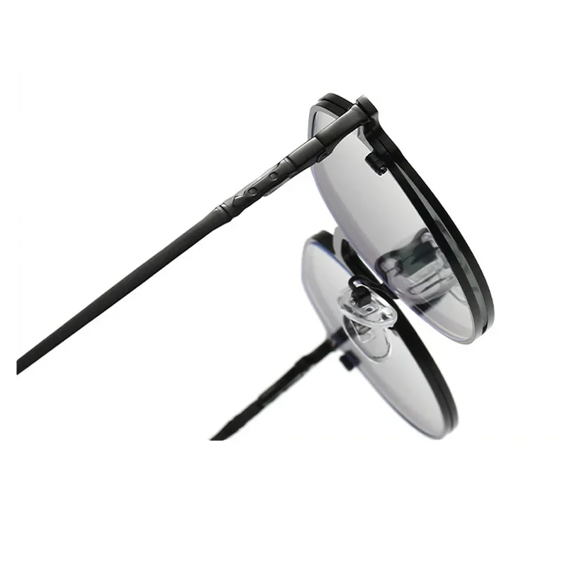 3 in 1 Polarized Sunglasses Men Magnetic Clip On Glasses Metal Frame Optical Prescription Eyeglass Magnet Eyeglasses Clips