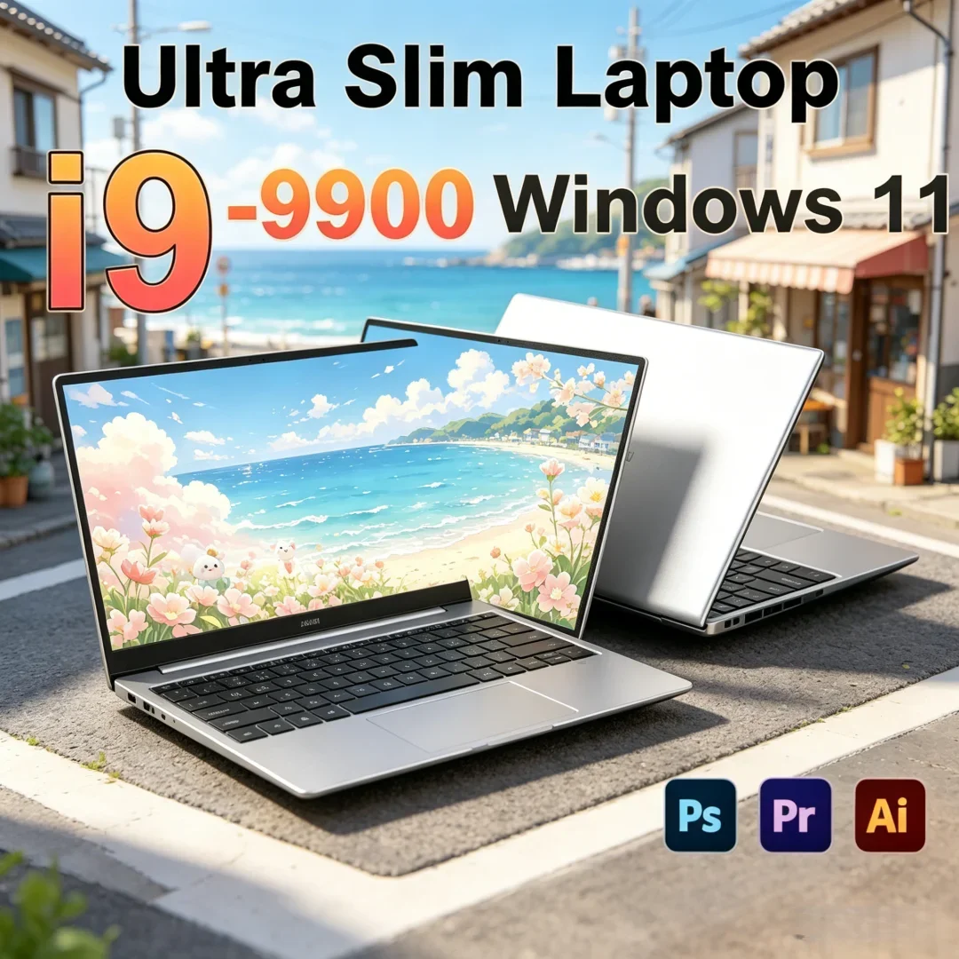 

2026 Nebulous 14.1 Inch HD Gaming PC Intel Core I9-9900 Cryptic Ultra Slim 32GB 2TB Windows 11 Pro Home Study Laptop