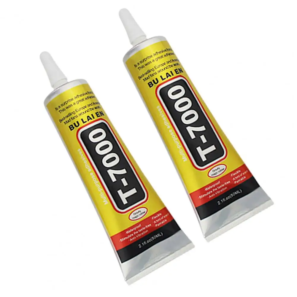 2Pcs T-7000 Universal Glue Strong Adhesiveness Waterproof Eco-friendly Black Permanent Multi-purpose Repairing Glue for Phone Sc