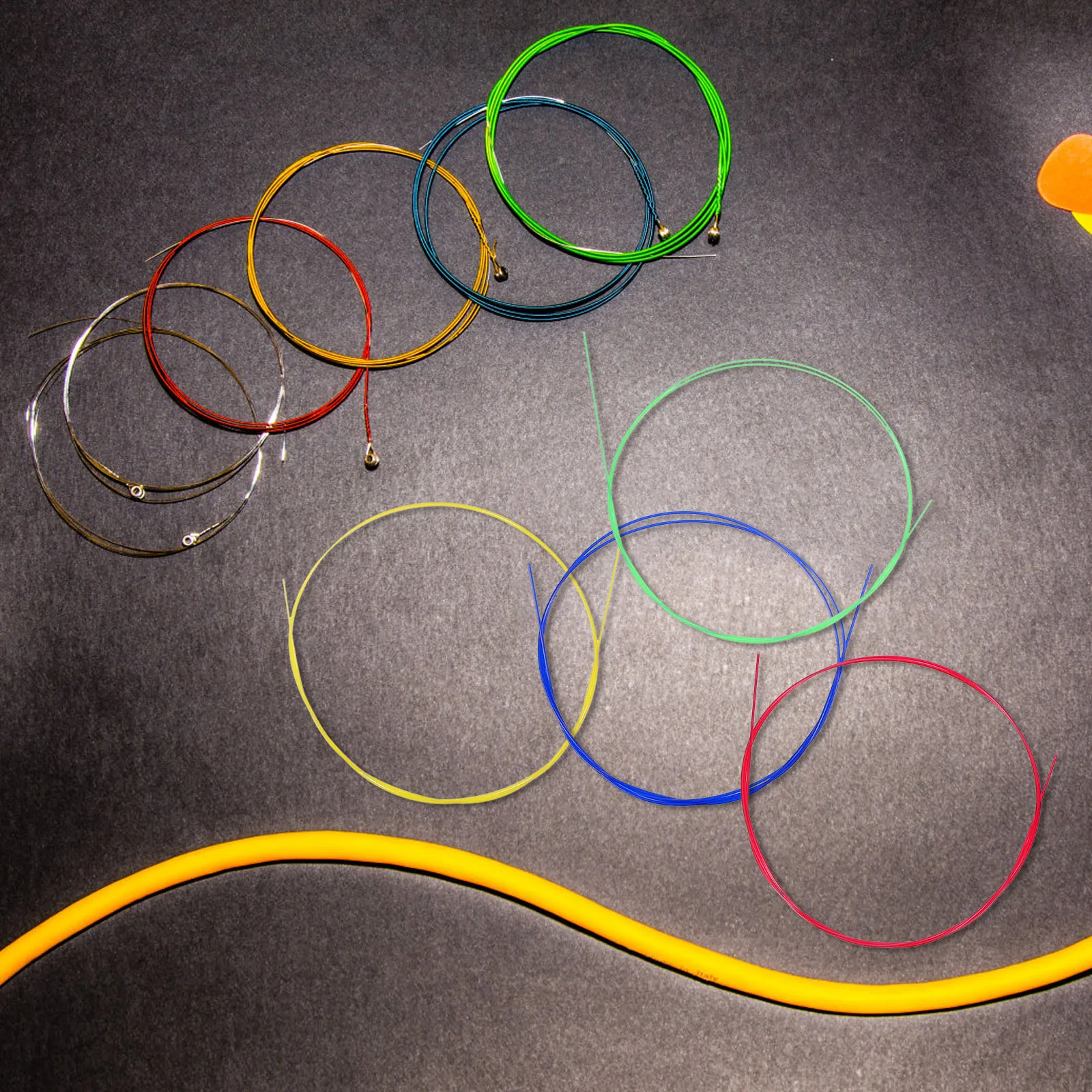 

4 Pcs Ukulele Strings Game Colorful Throwing Transparent Nylon Violin Toss