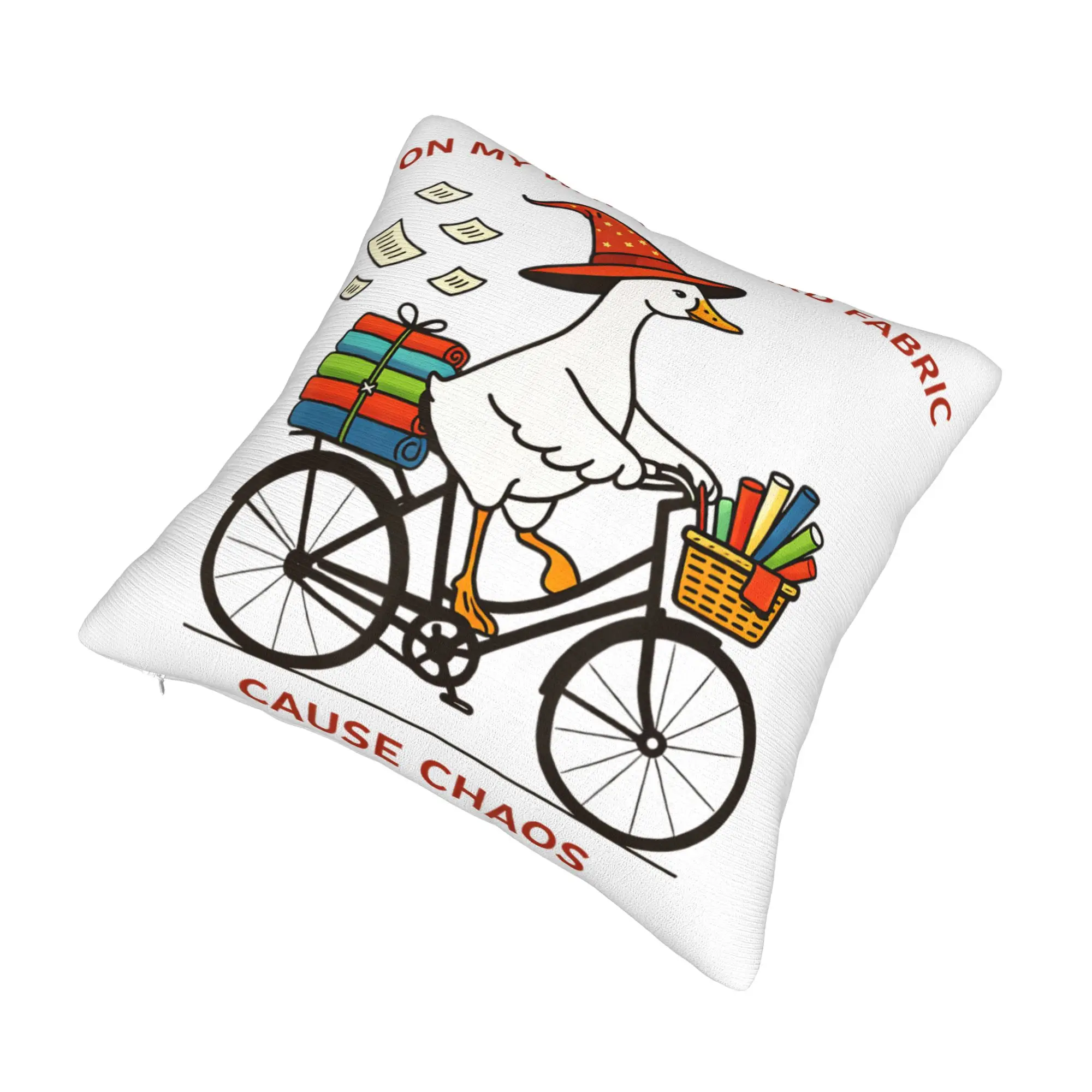 On My Way to Hoard Fabrics and Cause Chaos Pillowcase Printed Cushion Cover Decorations Throw Pillow Case Cover Multiple Sizes