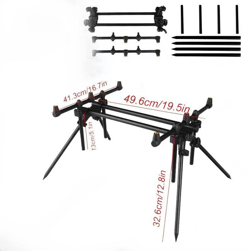 

Aluminum Alloy Fishing Rod Holder Telescopic Tripod Stand for Sea Casting European Style