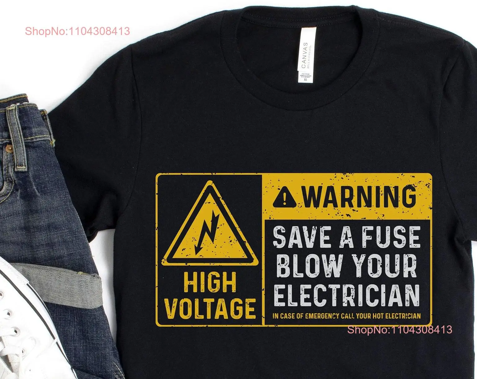 Save A Fuse Blow An Electrician T Shirt s For Men Gag Funny Fathers Day long or short sleeves