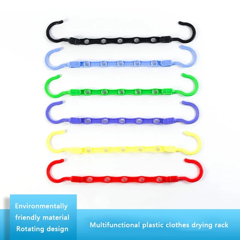 Space Saving Storage Hangers Multifunction Plastic Clothes Racks Rotary Organizer Hangers 5 Hole Magic Closet Wardrobe Organizer