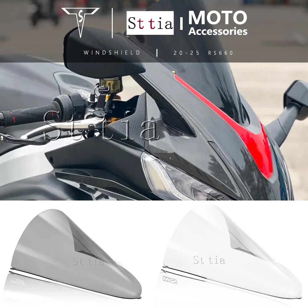 

New 2025 Windshield For Aprilia RS660 RS 660 rs660 2020-2024 Motorcycle Wind Screen Windshield Shroud Viser VIsor Accessories