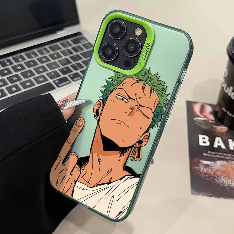L-uffys Z-oro Anime Hülle für Apple iPhone 17 Air 16E 16 15 14 13 12 mini Pro Max Plus Bunte Handyhülle – Detail 16
