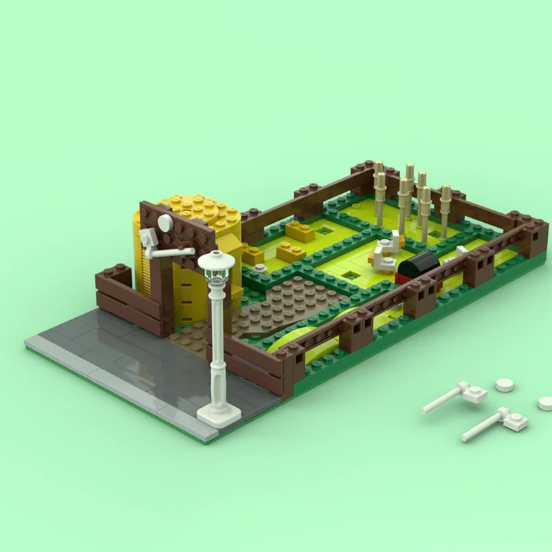 341pcs MOC 미니골프 농장 에디션 모듈형 모델 빌딩 블록 건축 조립 크리스마스 선물 DIY 장난감 어린이 생일 선물