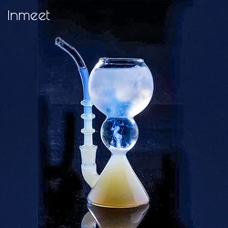 Inmeet Absinthe Glass/Glass Cup with Straw/Cocktail Glass/High Borosilicate Heat-Resistant Glass Cup