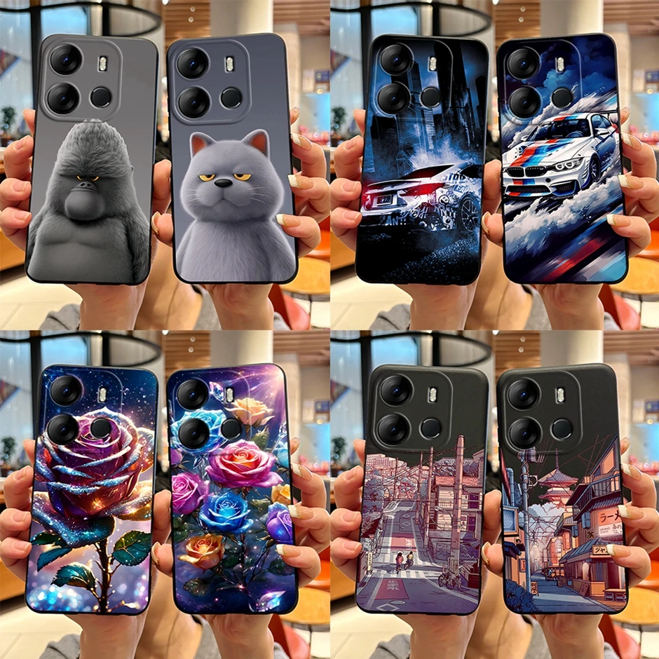 For Tecno Pop 7 Pro Cute Phone Case Bumper Protective Covers For Tecno Pop 7 Coques Suitable For Tecno Spark Go 2023 Phone Cases