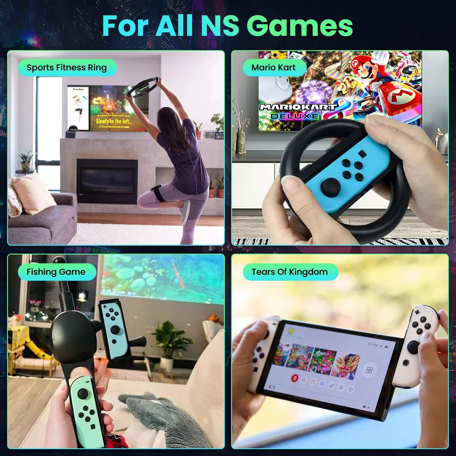 Joypad for Nintendo Switch/Ios/Android/Pc, Gamepad for Remote Controller with Wake-up Function Motion Control Dual Vibration/Mo