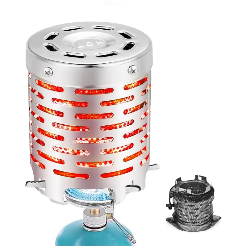

Camping Stove Mini Tent Heater Portable Top Gas Stove Adaptor for Outdoor Hiking Traveling Butane Gas Stove Burner Heating Cover