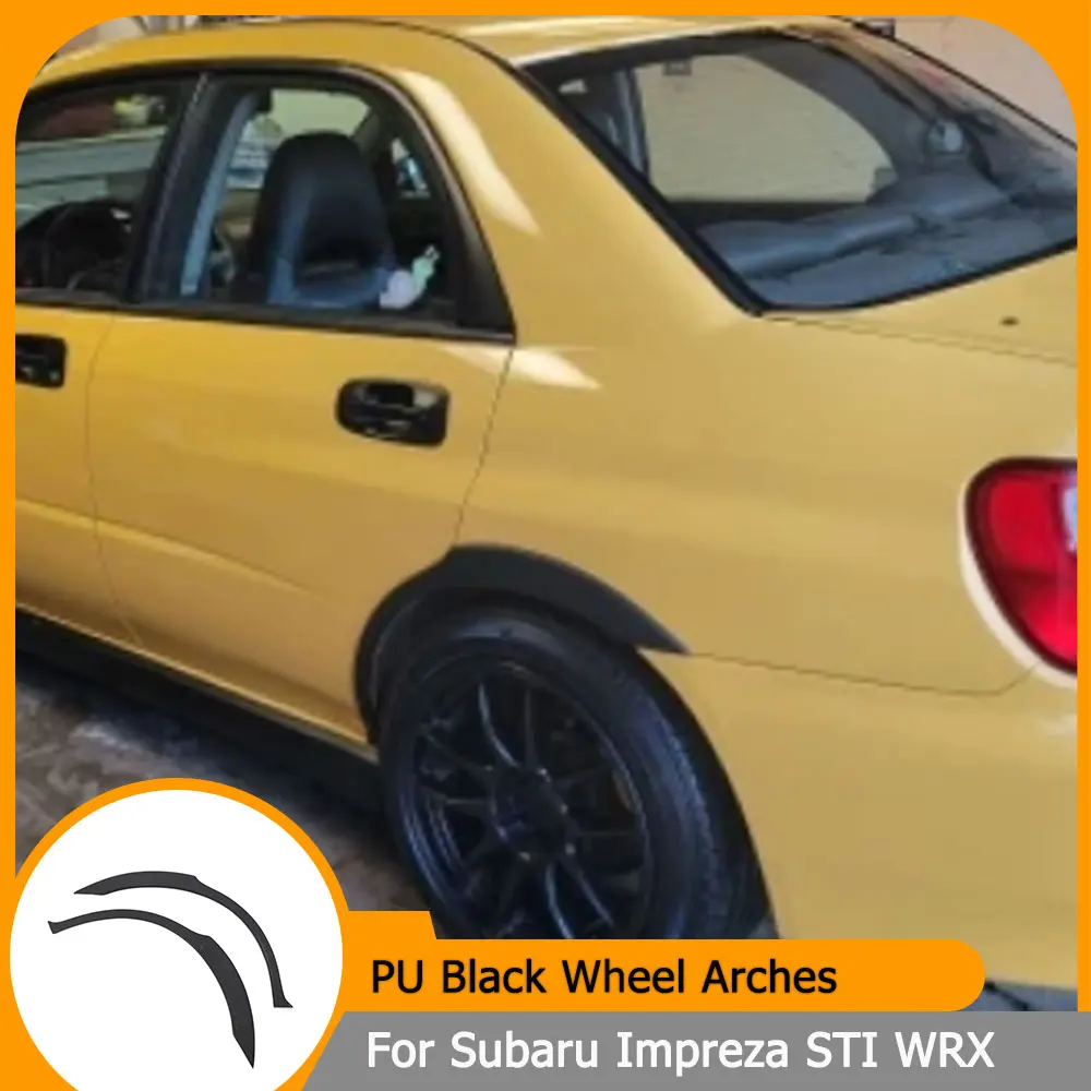 

Черная накладка на крыло из искусственной кожи для Subaru Impreza STI WRX 2002-2009, комплект молдингов для колесных арок, протектор