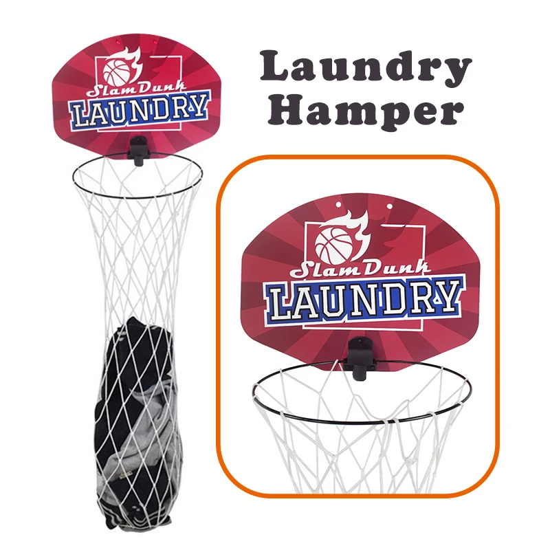 

Basketball Hamper Sports Inspired Hamper OverDoor hangeable Basketball Laundry Hamper Kids Hanging Laundry Basket Sports Hampers