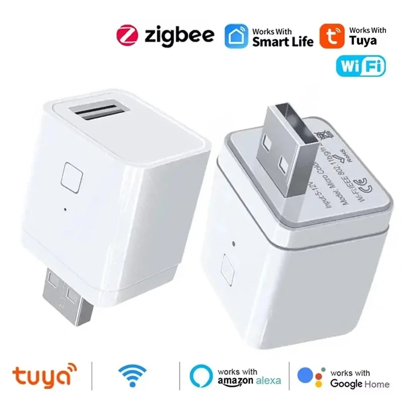 Tuya Smart Micro USB Adaptor Switch 5V WiFi Mini USB Power Adaptor Smart Home Works With Alexa Google Alice For Home Automation
