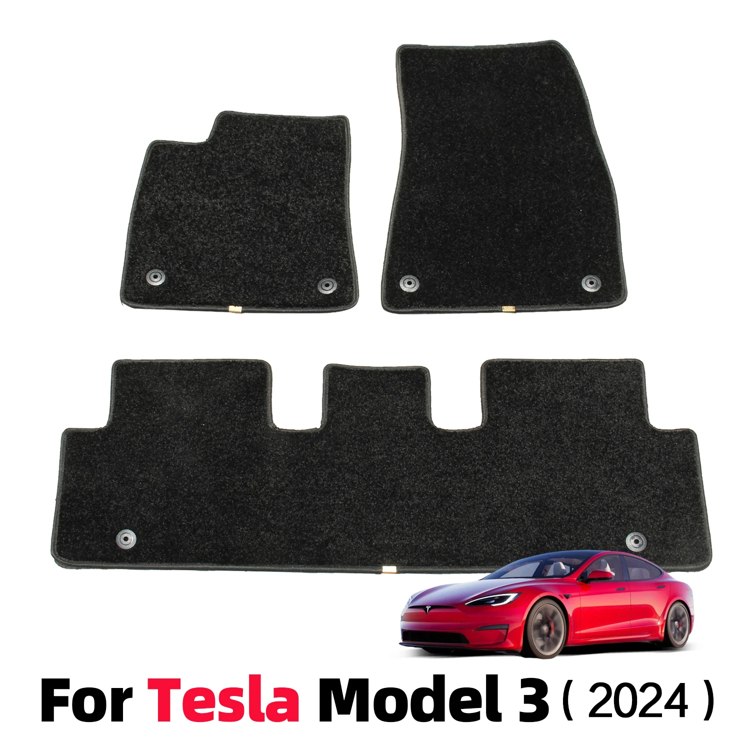 For Tesla Model 3 2024 Highland Floor Mats Anti-Slip Model 3 Mat Foot Pads Car Carpet Car Accessories