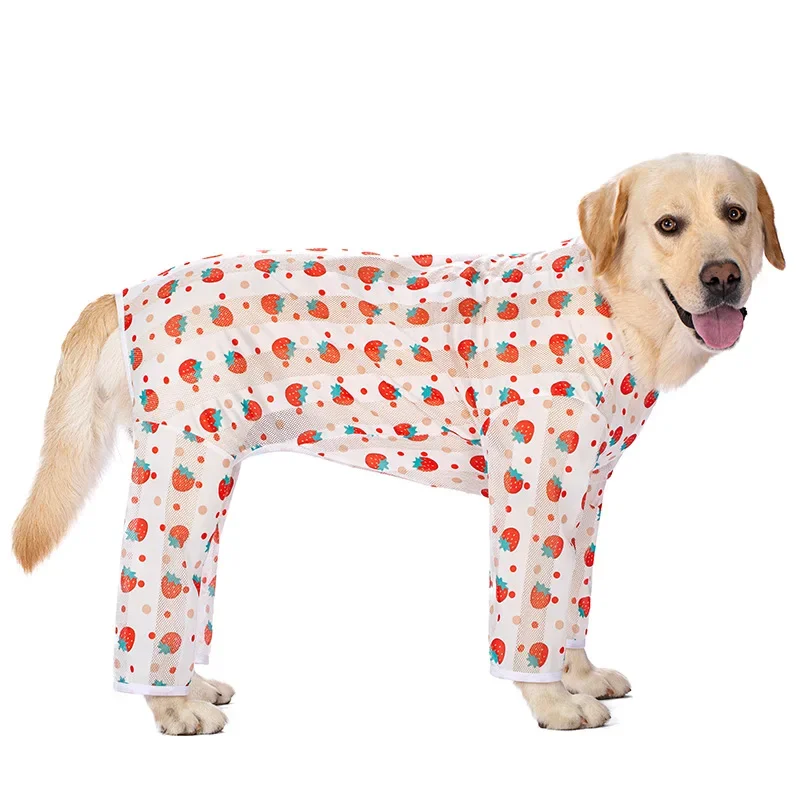 Big Dog Clothes Thin Labrador Medium and Large Dogs Spring and Summer Clothes Dog Anti-hair Loss Four-legged Clothes