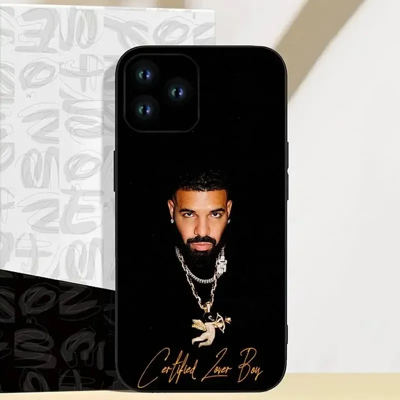 Rapper Drake Phone Case For iPhone 16 15 14 13 12 11 Pro Max X XR XS Mini  Plus Black Silicone Back Cover