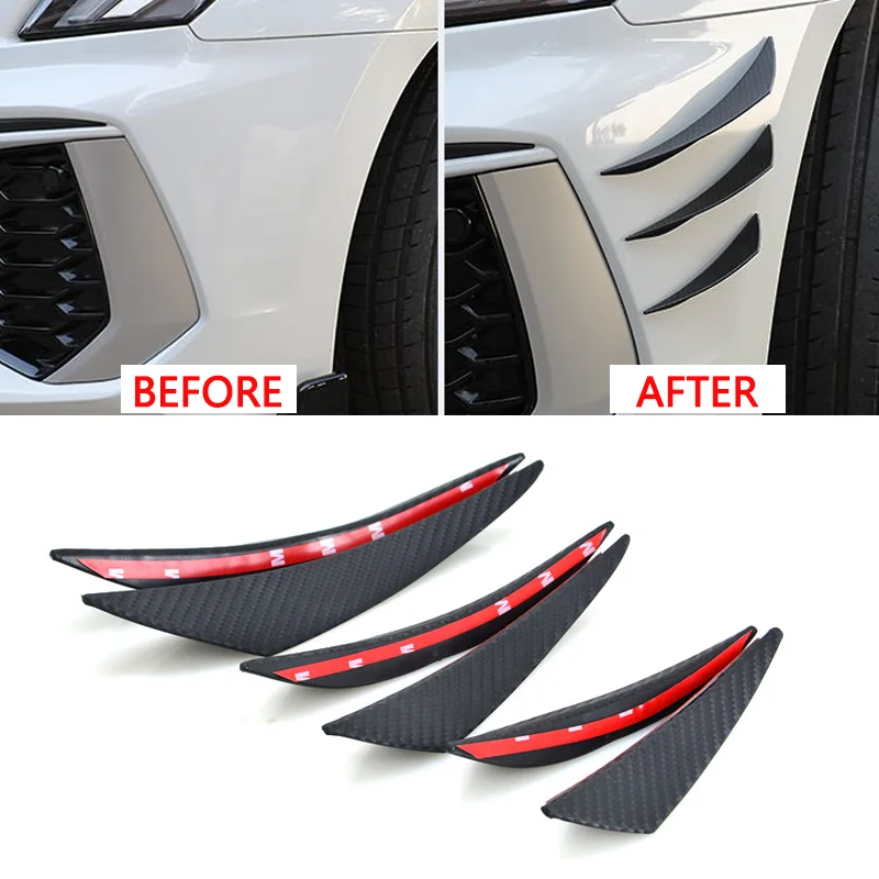 6 Universal Car Styling Accessories Front Bumper Spoiler For Audi Q3 Q5 SQ5 Q7 A1 A3 S3 A4 S4 RS4 RS5 A5 A6 S6 C6 C7 S5 A7 S7 A8