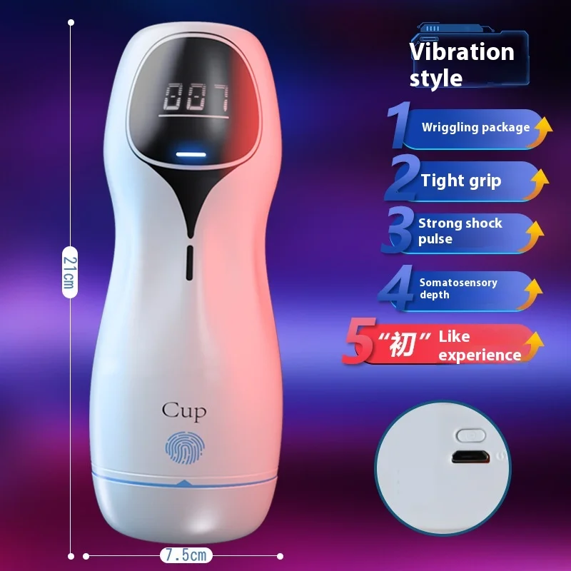 معدات الجنس الكبار ، كأس الاستمناء الذكور ، التلقائي بالكامل ذكي الاهتزاز التدفئة لعبة الجنس المهبل masturbadores Hombre18 +