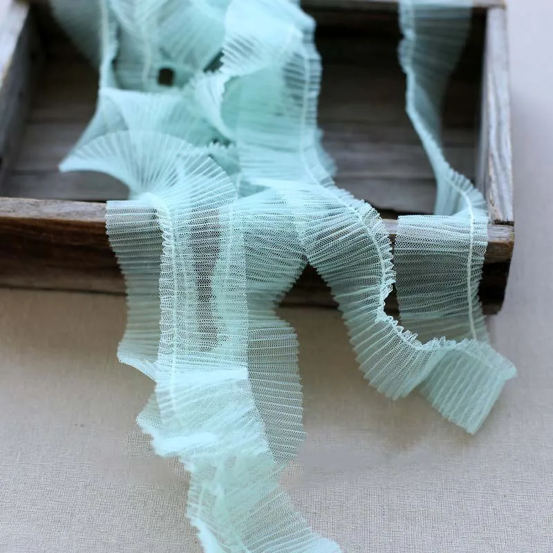 

30Yards Lolita Fabric Pleated Lace DIY Children's Clothing Fluffy Leader Mouth Ruffle Skirt Hem Doll Clothes Sewing Decoration