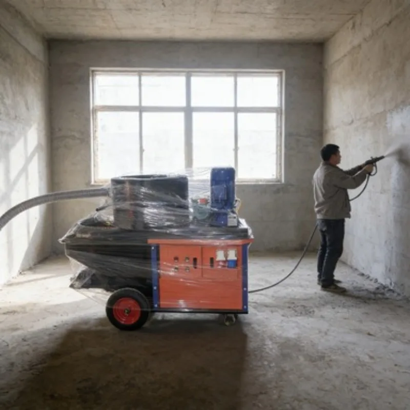 Cement Plaster Sprayer with Engine and Pump 220V/380V High Pressure Mortar Wall Render Machine