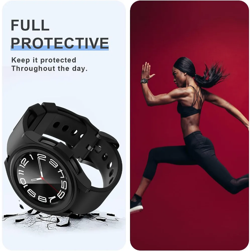 Screen Protector Glass for Samsung Galaxy Watch 6 Classic 43mm 47mm Watch4 5 6 40mm 44mm Screen Protective Film Bumper Case