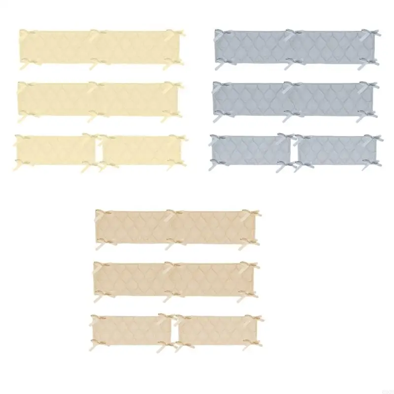 Cerca proteção quatro lados 090B Protetor berço cor sólida mantém o bebê seguro