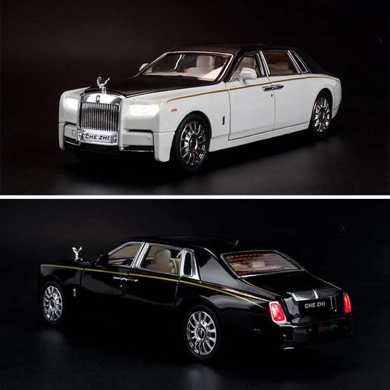 

Модель лимузина Phantom 1:24, литая под давлением, из сплава, игрушечные машинки для детей, коллекционные автомобили, подарки на день рождения для детей