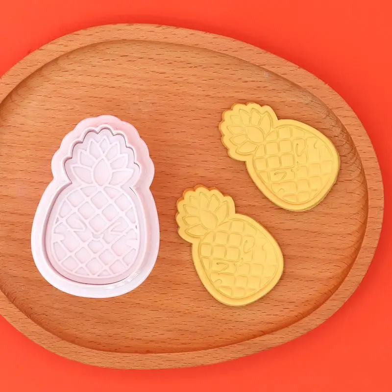 Cute Pineapple Summer Pineapple Clay Cutters Set Reusable Plastic Molds For Handmade Polymer Clay Earrings & DIY Crafts