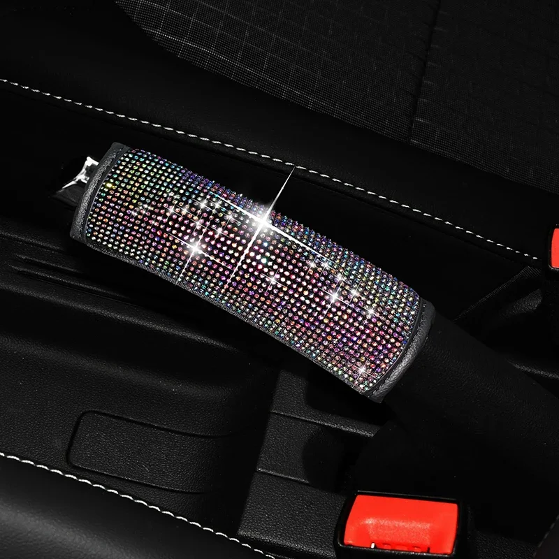 Copertura del freno a mano per Auto con strass decorazione protettiva antiscivolo per Auto in pelle accessori per Auto universali con diamanti