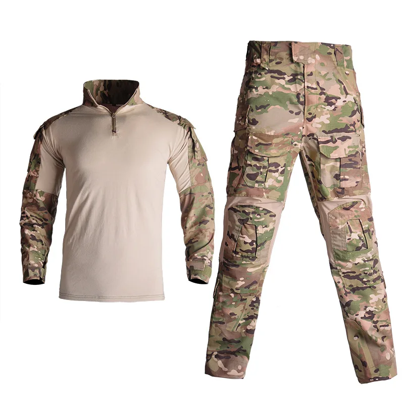 G3 Frog Suit Men's Combat Uniform Tactical Set Camouflage Outdoor Training Military Ripstop Quick Dry Shirt Pants