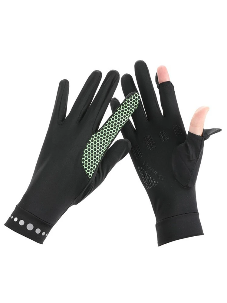 AliExpress NONE Sun Protection Gloves Cycling Driving Summer Ice Silk Flip-Top Touchscreen Anti-Slip Thin Unisex Hiking Breathable Sun Gloves