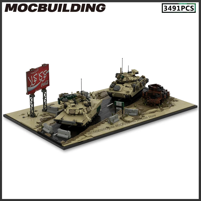 MOC Building Blocks Military Weapon Transportation Vehicle Game Serie Scene Model DIY Assembly Bricks Creative Toys Xmas Gifits