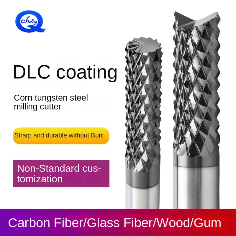 

Imported Diamond Coated Corn Cob Milling Cutter Specialized For Glass Fiber Carbon Fiber Circuit Boards Graphite Materials