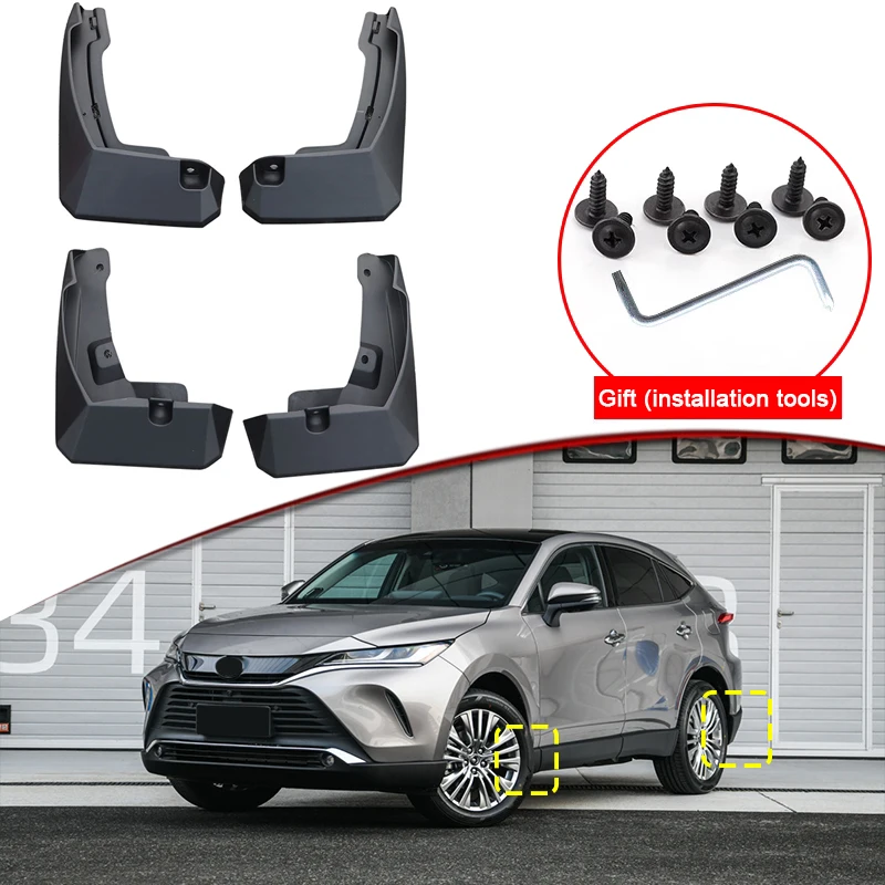 

Car Styling For Toyota HARRIER XU80 Venza 2021-2023 Car Mud Flaps Splash Guard Mudguards MudFlaps Front Rear Fender Accessory