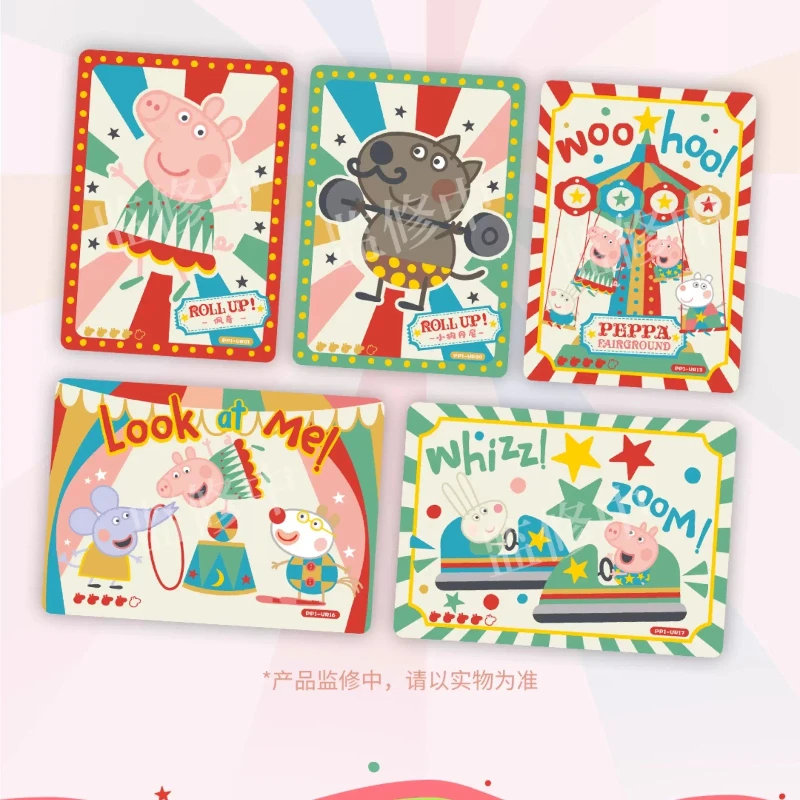 Shining Soul Peppa Pig  Travel Around The World Series Game Collection Card  Anime Surrounding Collection Toy Card Festival Gift