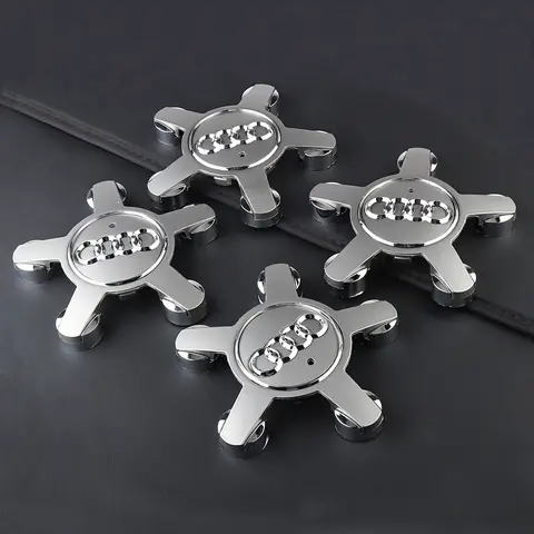 4PCS 자동차 다섯 발톱 휠 센터 캡 허브 커버 아우디 A4 B8 B6 B9 B7 A3 8P 8V 8L A6 A7 C5 A5 Q2 Q3 Q5 C6 C7 수리 액세서리