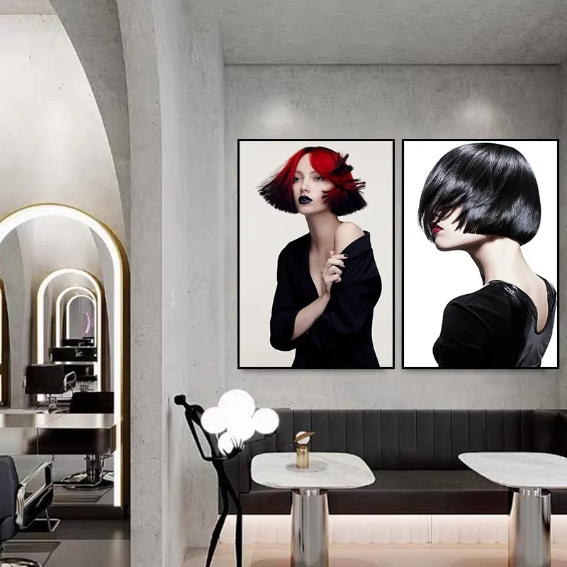 Hair Waving Dyeing Salon Beauty Barber Creative 44 Posters Wall Pictures Canvas Paintings Decoration for Living Room Home Decor