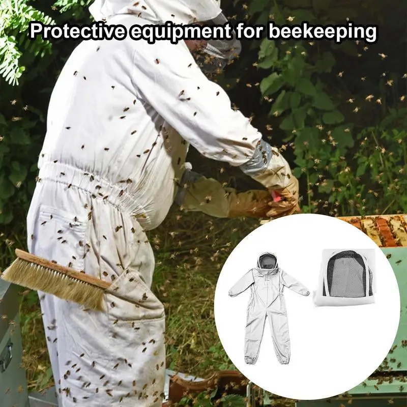 Professional Beekeeping Suit Full Body Bee Proof Protective Clothing Ventilated Hooded Anti-Bee Equipment Apiculture Costume