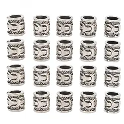 Engraved Alloy Beard Braiding Beads - Portable Dreadlocks & for bracelet Decoration for Holidays and Parties