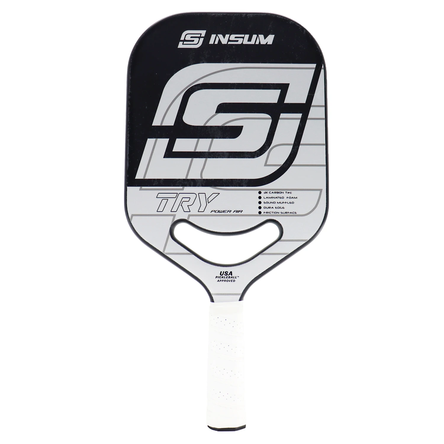 INSUM Try Pickleball Paddle, fibra de carbono 3K, potencia sin bordes, serie Air, superficie texturizada, paletas Pickleball